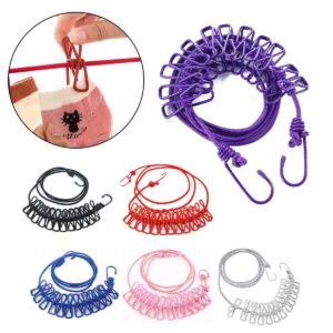 Portable Elastic Clothesline Rope