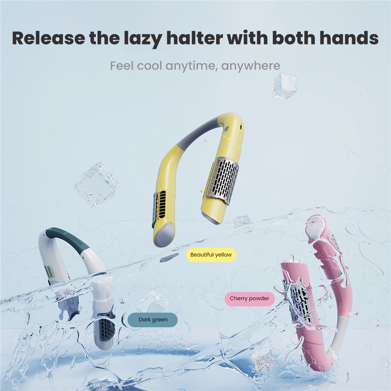 Neck Fan Mini Bladeless Fan USB Rechargeable Fan Mute Sports Fans for Home Outdoor Portable Hanging Fans Air Conditioner Cooler - Image 2