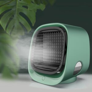 Air Cooler Fan, Mini Desktop Air Conditioner with Night Light Mini USB Water Cooling